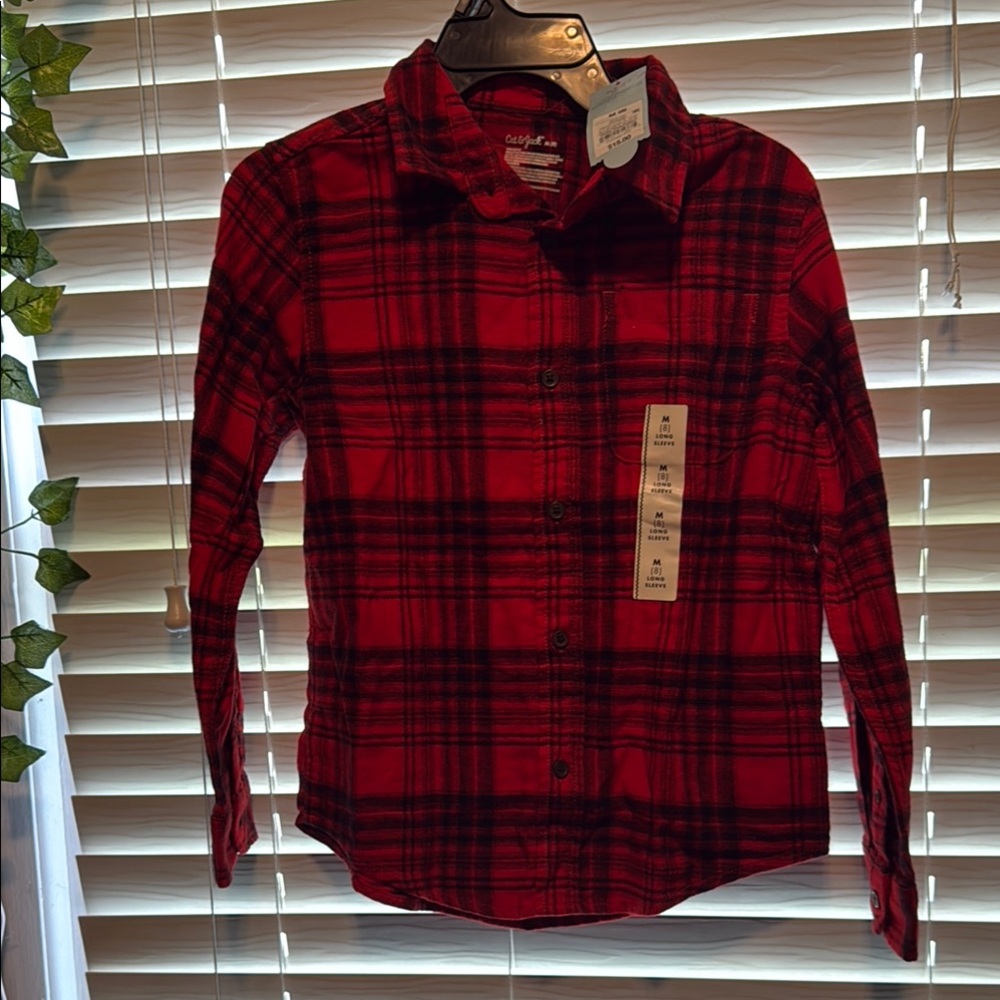 Cat & Jack Red and Black Polo Top